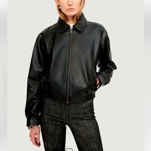 Musier Paris Fresca Leather Bomber Jacket